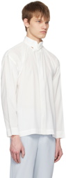 HOMME PLISSÉ ISSEY MIYAKE White Bow-Tie Press Shirt