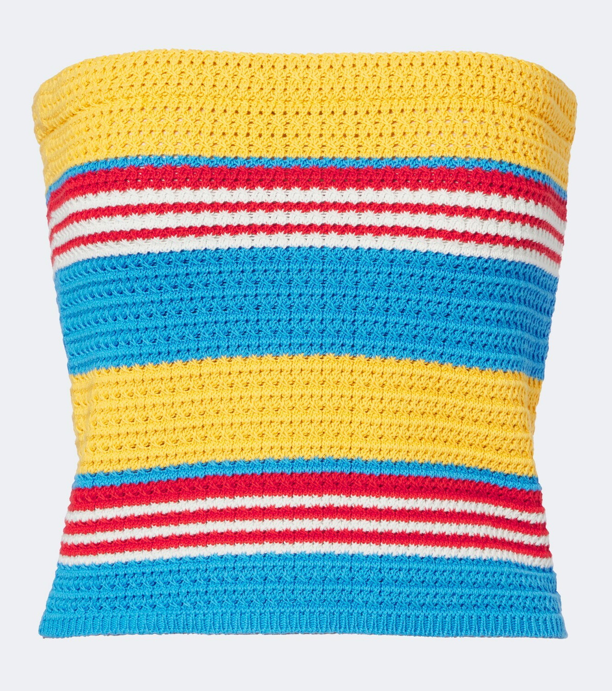 Posse Tammy striped cotton strapless top