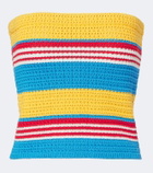 Posse Tammy striped cotton strapless top