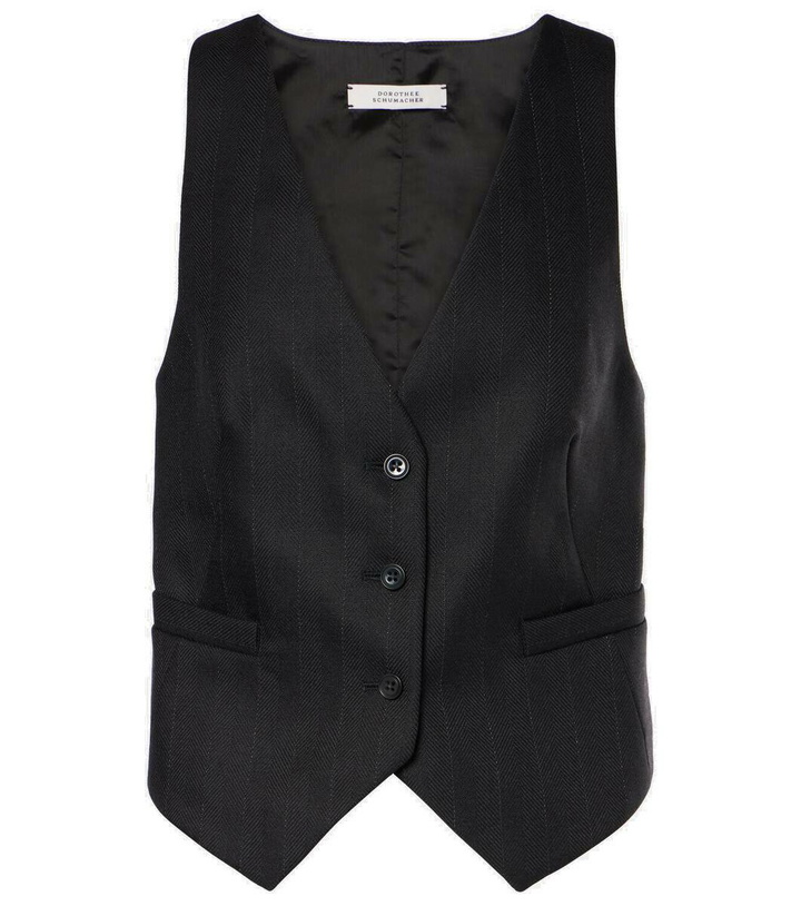 Photo: Dorothee Schumacher Modern Sophistication pinstripe wool vest