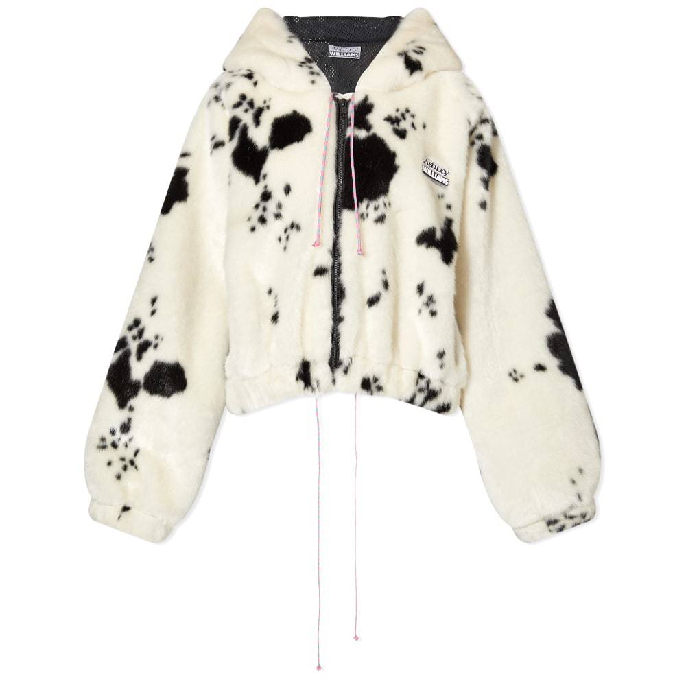 Ashley Williams Hooded Faux Fur Bomber Jacket Ashley Williams