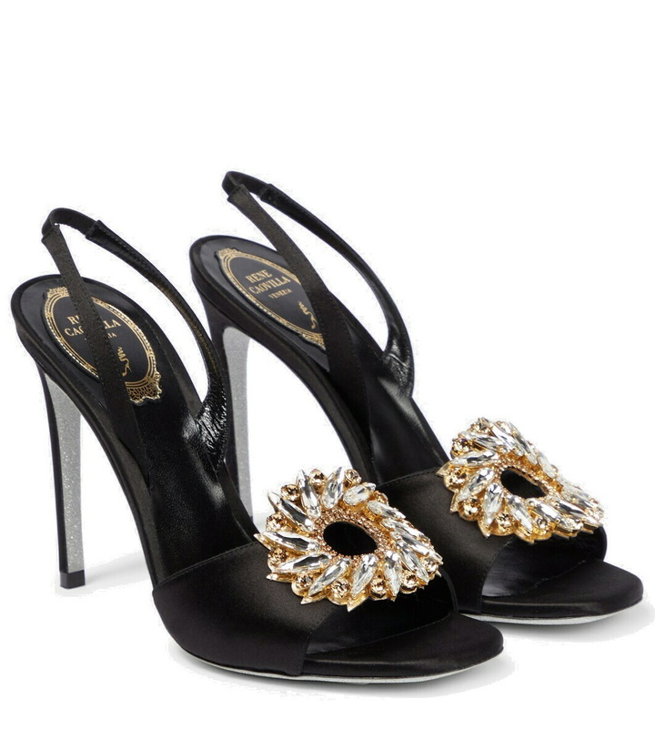 Photo: Rene Caovilla Amanda 105 embellished satin sandals