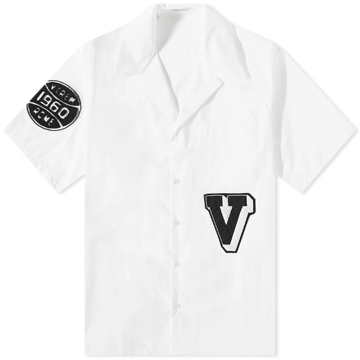 Photo: Valentino Men's Varsity Vacation Shirt in Optical White