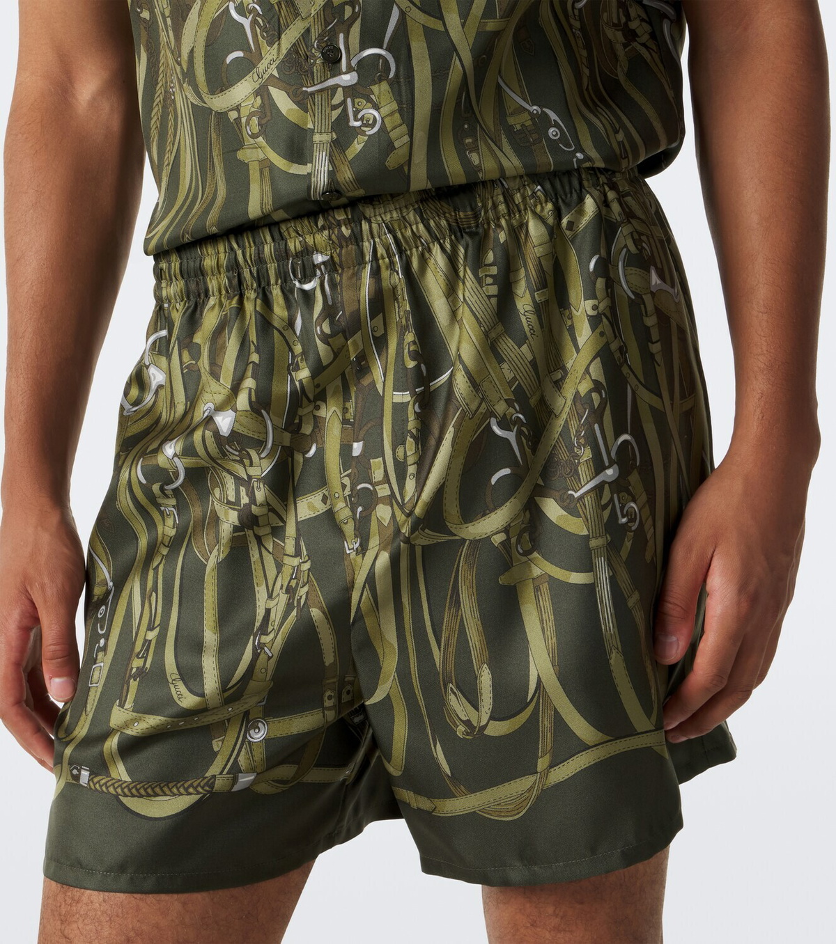 Gucci Printed silk twill shorts Gucci
