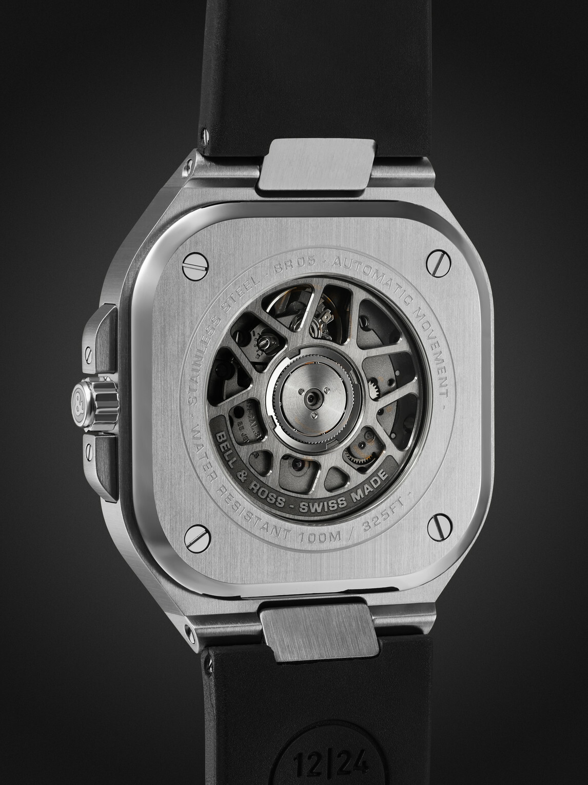 Bell & Ross - BR 05 Automatic GMT 41mm Stainless Steel and Rubber Watch, Ref. No. BR05G-SI-ST/SRB BU23NOV