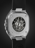 Bell & Ross - BR 05 Automatic GMT 41mm Stainless Steel and Rubber Watch, Ref. No. BR05G-SI-ST/SRB BU23NOV