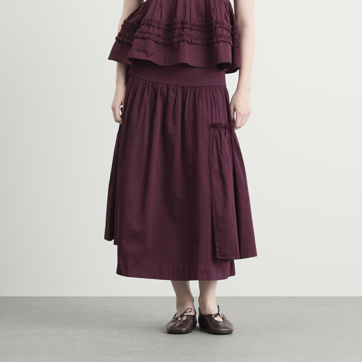Damson Madder Women's Berta Midi Skirt in Fig
