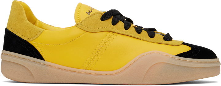Acne Studios Yellow & Black Lace-Up Sneakers Acne Studios