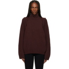 ISSEY MIYAKE Brown Backpack Knit Turtleneck