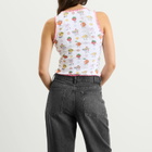 Casablanca Women's Pointelle Frill Tank Top in Multi