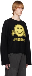 JieDa Black Smile Over Sweater