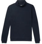 NN07 - Max Loopback Cotton-Jersey Rollneck Sweatshirt - Men - Navy
