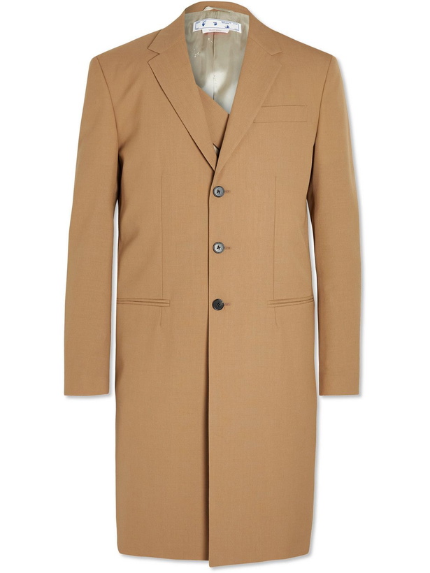 Photo: Off-White - Slim-Fit Ponte Coat - Brown