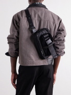Master-Piece - Sling Suede and Leather-Trimmed Nylon-Twill Messenger Bag