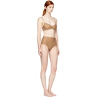 Land of Women Tan Mesh Classic Bra