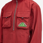Brain Dead Men's Equipment Running Pullover Jacket in Red