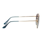 Ray-Ban Gold and Blue The Marshal Aviator Sunglasses