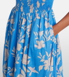 Poupette St Barth Suzanne shirred cotton muslin maxi dress