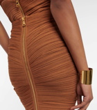 Balmain Twisted cutout maxi skirt