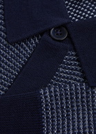 Paul Smith Textured Wool Cardigan Navy
