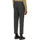 Neil Barrett Grey Gabardine Fringed Trousers