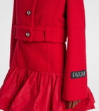 Patou Cropped wool-blend tweed jacket