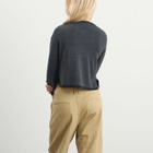 Beams Boy Women's China Trim Cardigan in Charcoal Grey