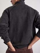 FrizmWORKS - Cotton-Blend Jersey Zip-Up Sweatshirt - Black