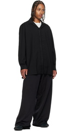 Y-3 Black Wool Adapt Overshirt