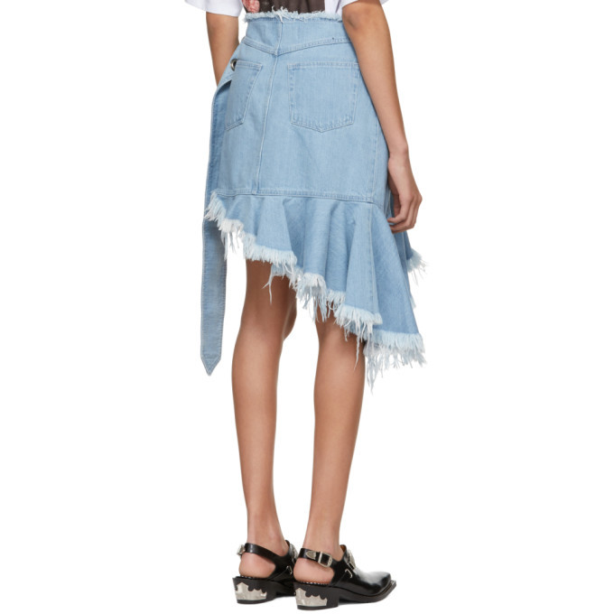 Denim wrap frill clearance skirt