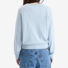 DUNST Women's Unisex Loose V-Neck Sweater in Soft Blue