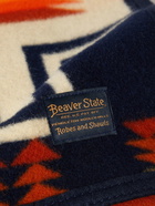 Pendleton - Harding Navy Virgin Wool and Cotton-Blend Jacquard Blanket