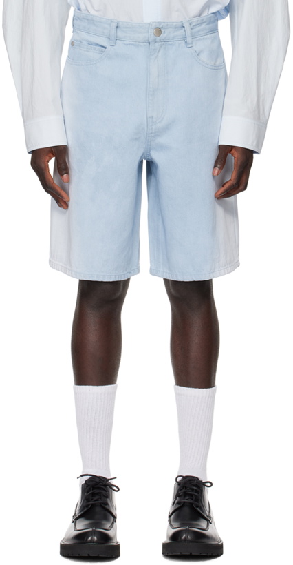 Photo: Solid Homme Blue Washed Denim Shorts
