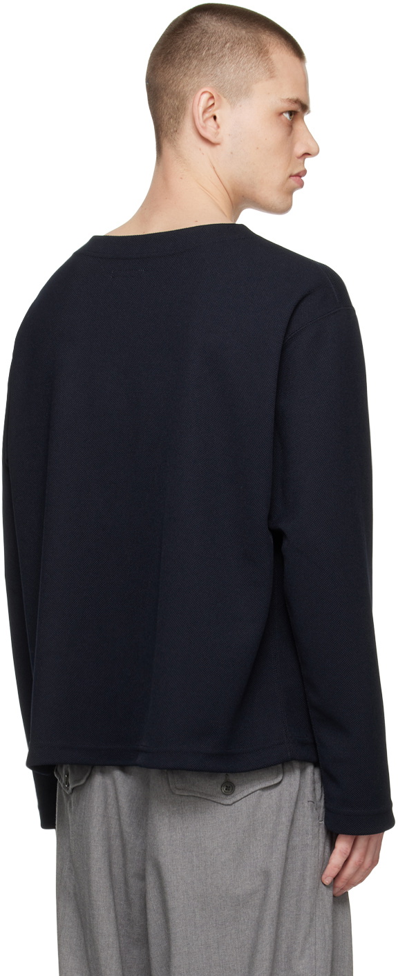 Engineered Garments　Crewneck Cardigan Engineered Garments Men's Knit Cardigan in Brown Fair Isle Stripe