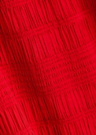 Polo Ralph Lauren Shirred Woven Midi Skirt Red