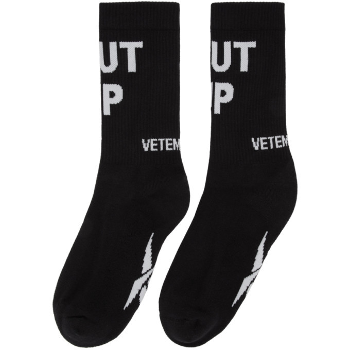 VETEMENTS Black Technical Lightning Socks Vetements