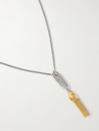Maison Margiela - Twisted Gold-Plated and Silver Pendant Necklace