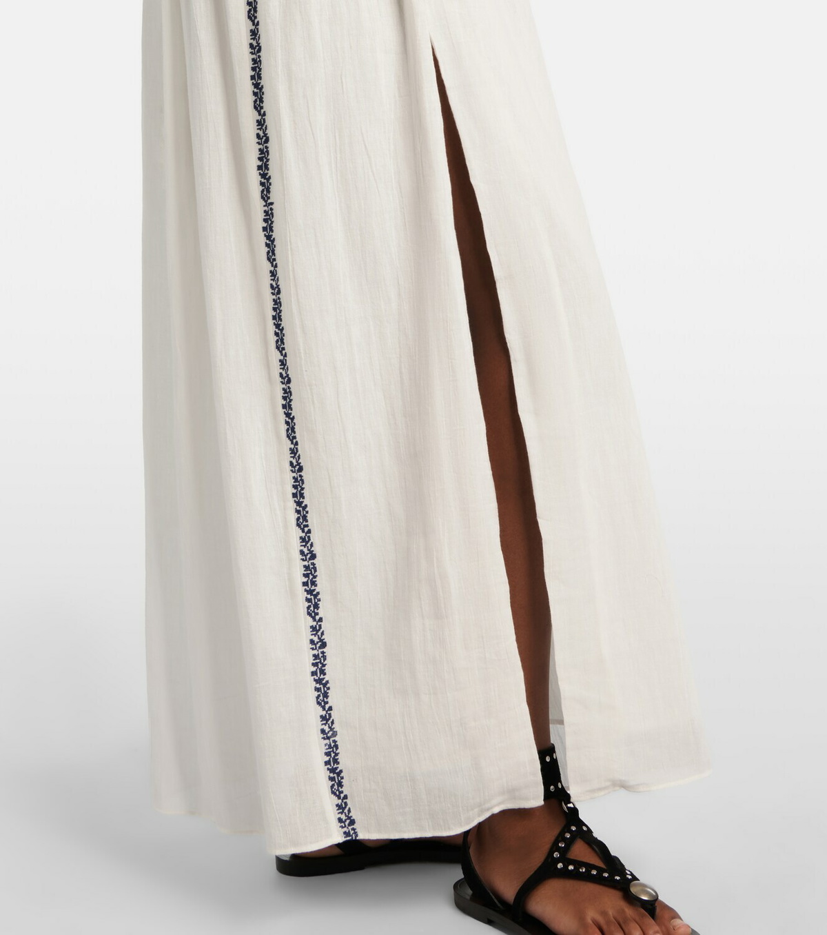 Marant Etoile Liviane embroidered cotton maxi dress