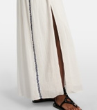 Marant Etoile Liviane embroidered cotton maxi dress