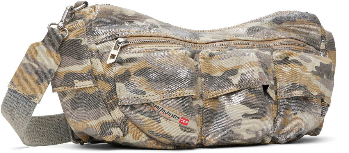 バッグ DIESEL MULTI-PKTS SHOULDER BAG X Women's Multi-Pkts-Multipocket bag in washed denim | Black