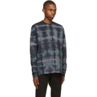 John Elliott Blue Hand-Dyed University Long Sleeve T-Shirt