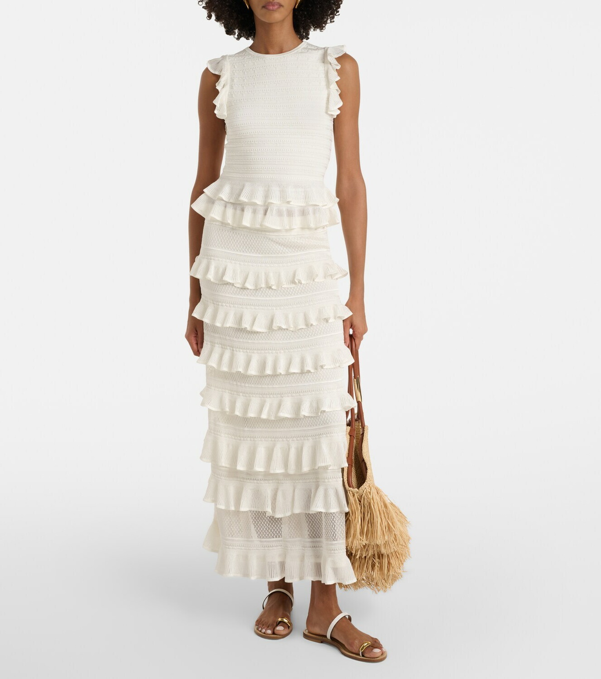 Zimmermann Luna ruffled tiered maxi skirt