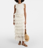 Zimmermann Luna ruffled tiered maxi skirt