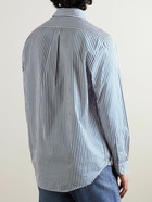 Polo Ralph Lauren - Logo-Embroidered Striped Cotton-Poplin Shirt - Blue