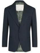 Giuliva Heritage - Alfonso Herringbone Virgin Wool Suit Jacket - Blue