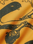Aries - Killa Snake Printed Cotton-Jersey Sweatshirt - Yellow