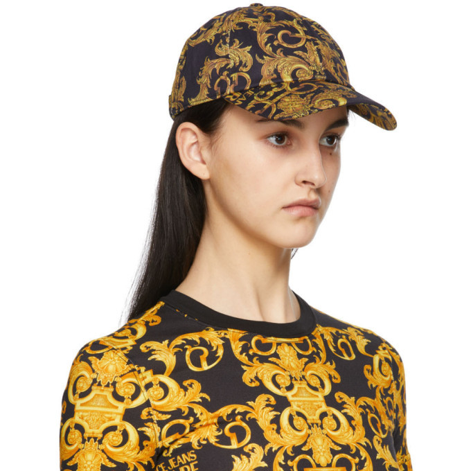 Versace Jeans Couture Black and Gold Baroque Cap Versace display picture 3