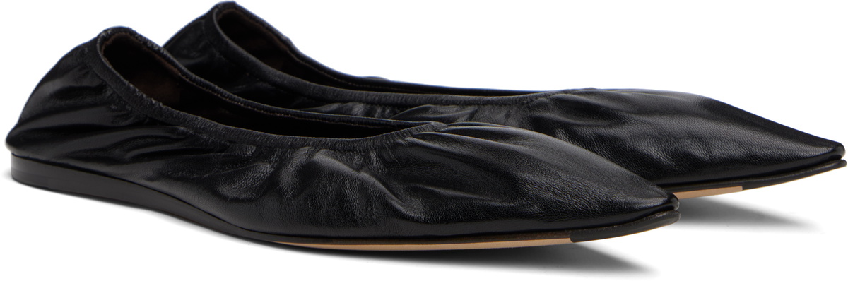 The Row Black Liisa Ballerina Flats The Row