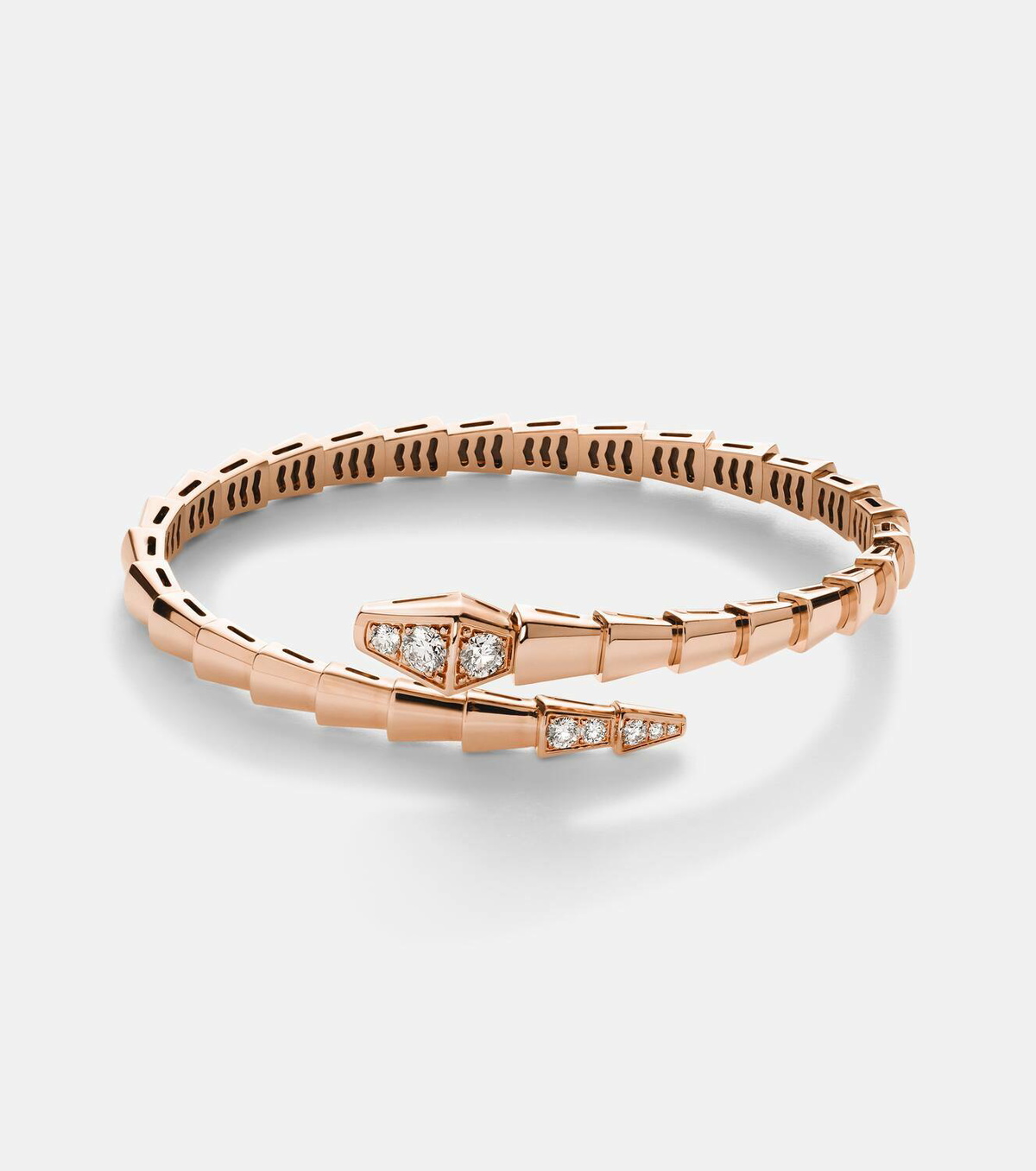 Bvlgari Serpenti Viper 18kt rose gold bracelet with diamonds
