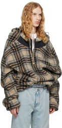 Y/Project Beige & Black Insert Hood Fleece Hoodie